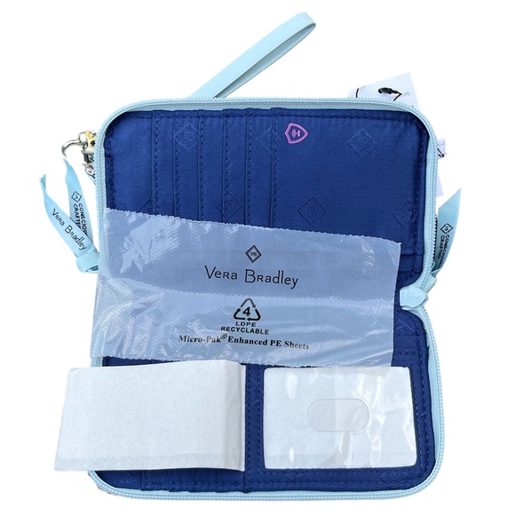 Vera Bradley RFID All in One Crossbody Bag - Sea Air Floral - Picture 7 of 9